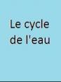 Le cycle de l'eau